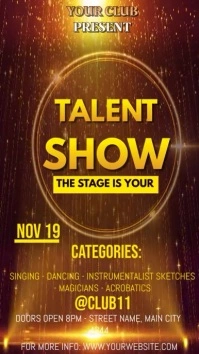 TALENT SHOW Digital Display (9:16) template