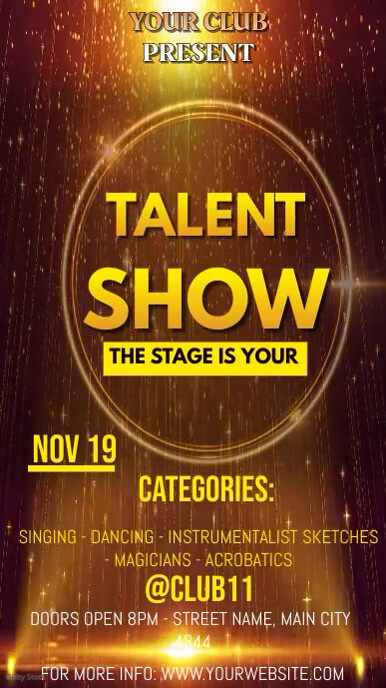 Talent Show Frame TALENT SHOW Template | PosterMyWall