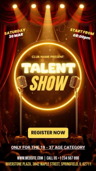 Talent Show Digital Display Video template