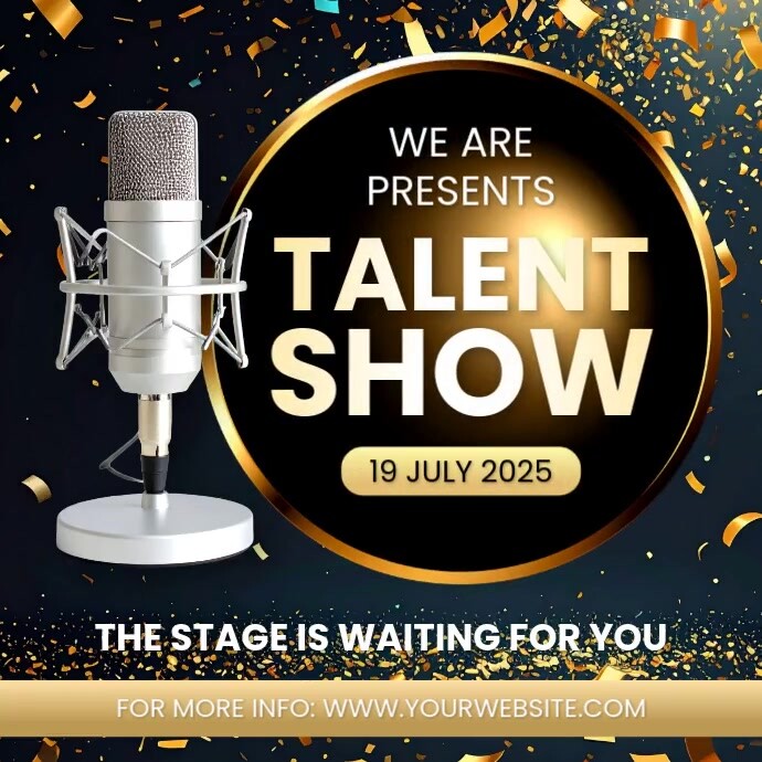 Talent Show Event Social Media Poster Instagram Plasing template