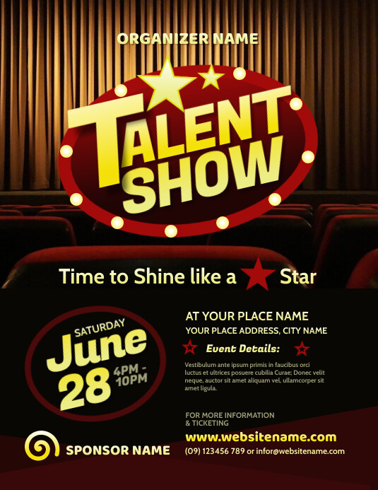 Talent Show Flyer Template PosterMyWall