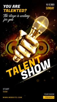 Talent show Flyer Digital Display (9:16) template