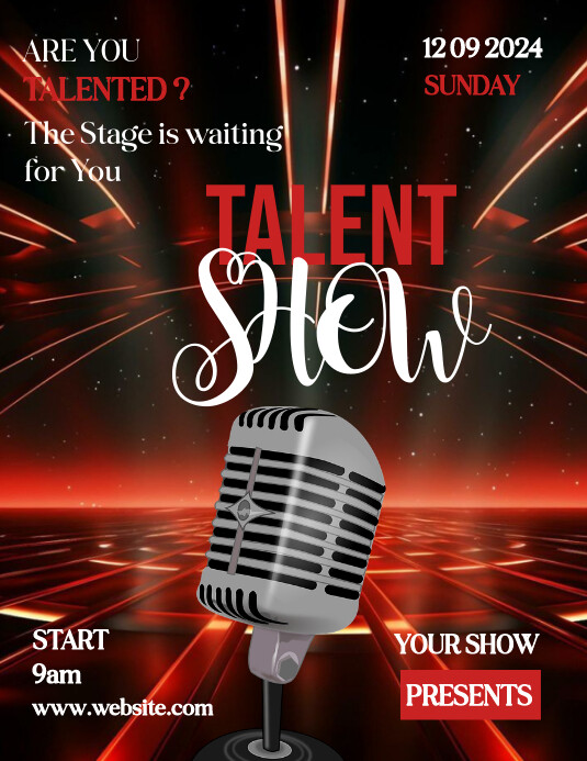 Talent Show flyer Template PosterMyWall