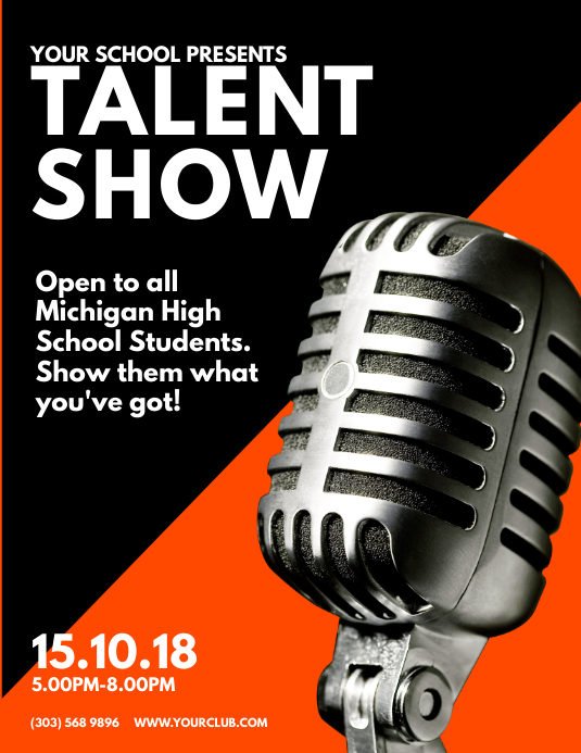 Talent Show Flyer Template PosterMyWall