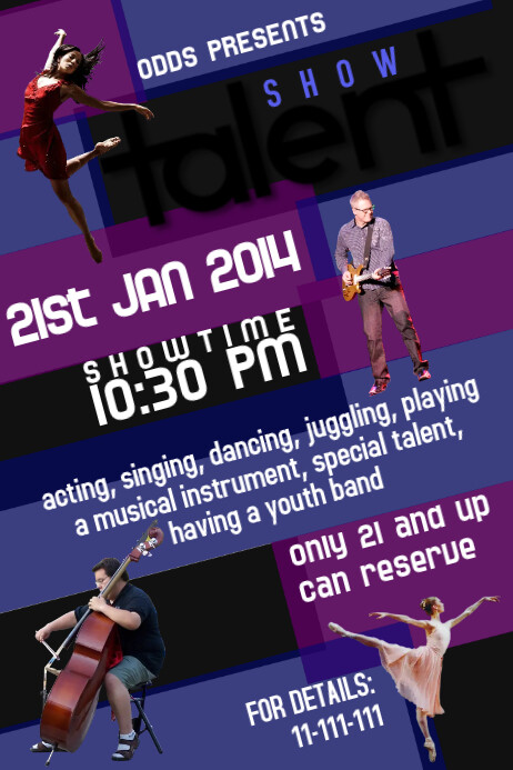 Talent Show Flyer Template Plakat