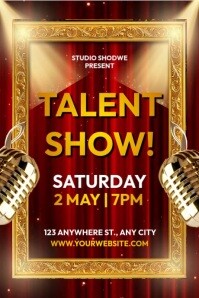 Talent show flyer template Poster