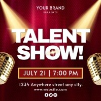 Talent show flyer template Instagram Post