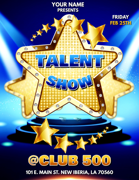 TALENT SHOW FLYER TEMPLATE PosterMyWall
