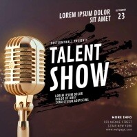 สีน้ำตาล Talent Show Pos Instagram Template