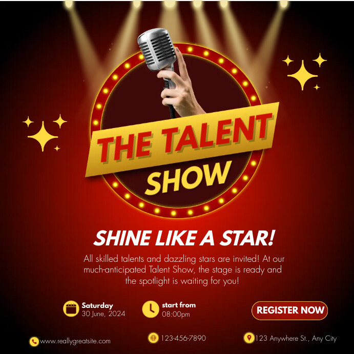 TALENT SHOW FLYERS Template PosterMyWall
