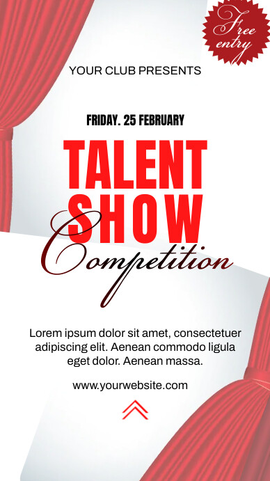 Talent show poster História do Instagram template