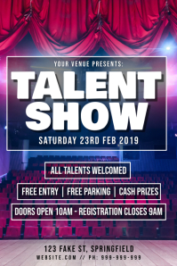 780 Talent Show Customizable Design Templates Postermywall