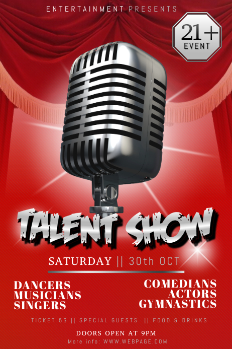 Image 3 for Talent Show Flyer Template