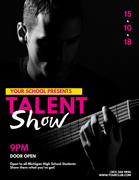 Talent Show Flyer Template PosterMyWall