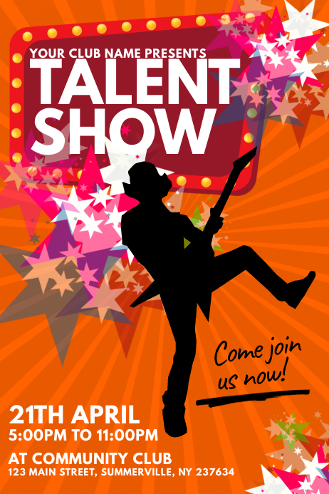 Talent Show Flyer Template