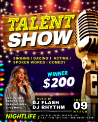 Talent show singing competition showcase event advertisement instagram social media poster flyer tem template
