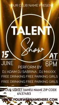 Talent Show Template Digital Display (9:16)