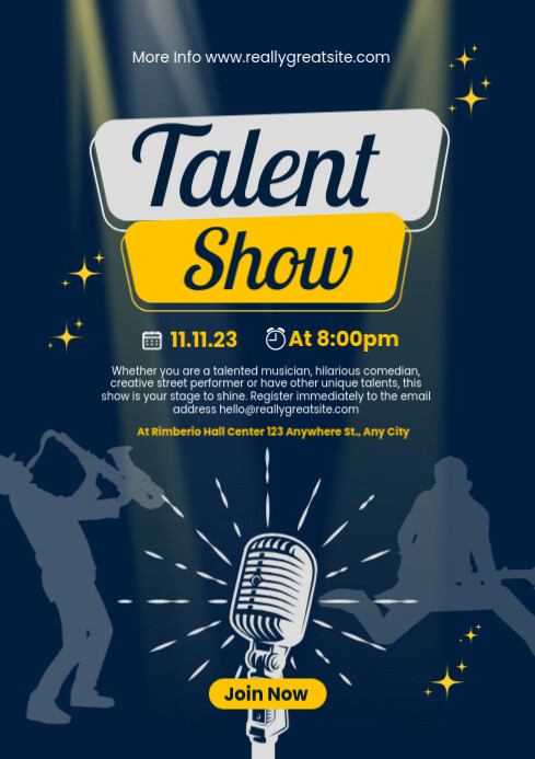 Talent Show Template PosterMyWall