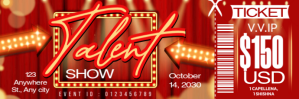 Talent Show Ticket E-Mail-Überschrift template