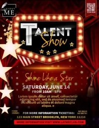 Talent Show Video Ads Flyer (US Letter) template