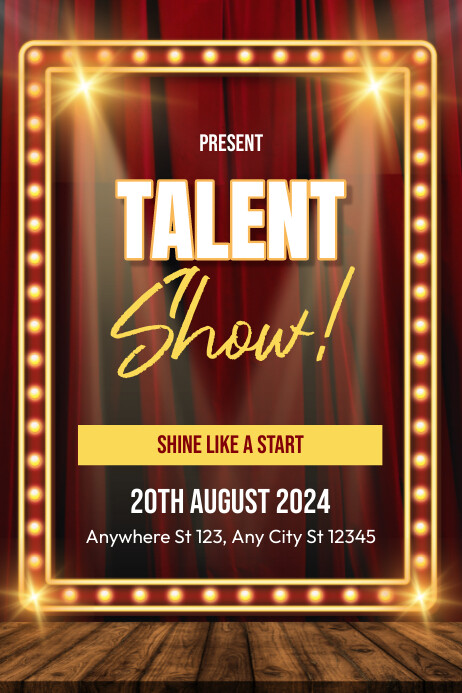 Brown Talent Show Event Posters Template PosterMyWall brown-talent-show-event-posters-template-postermywall