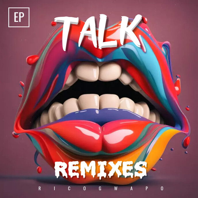 TALK REMIXES ALBUM ARTWORK TEMPLATE PosterMyWall