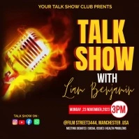 talk show , podcast talk show , talk show eve Publicación de Instagram template