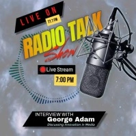 Cinematic Radio Talk Show Design – Perfect for Interviews & Livestreams Instagram Post template