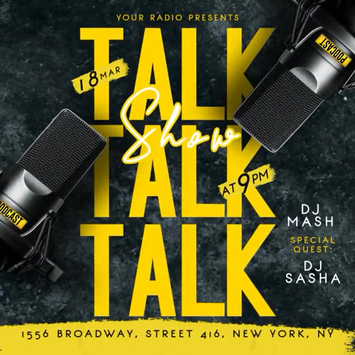 Talk Show Instagram na Post template