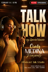Talk Show Event Poster template