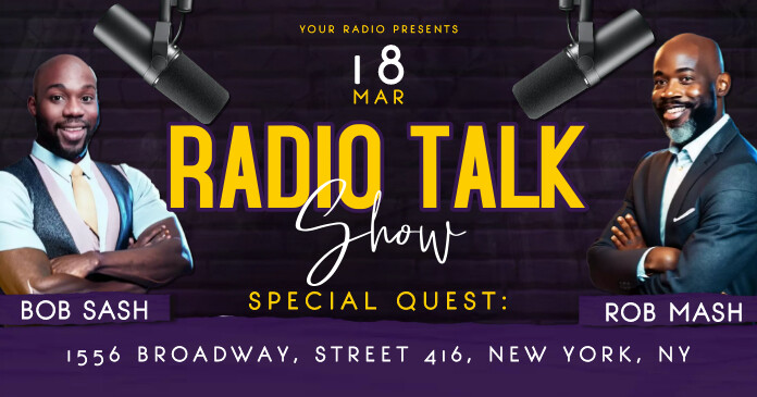 Talk Show Facebook Shared Image template