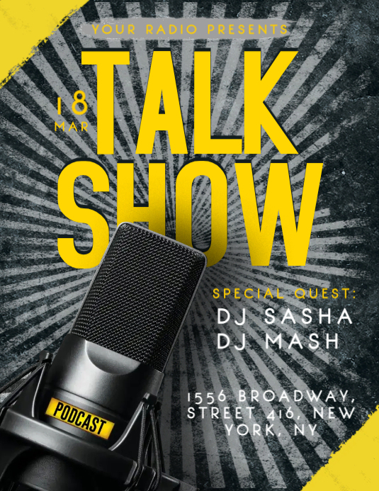 Talk Show Flyer Template | PosterMyWall