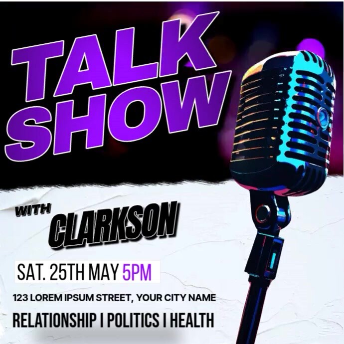 Talk Show Interview Template | PosterMyWall