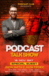 Talk Show Podcast Tabloid template