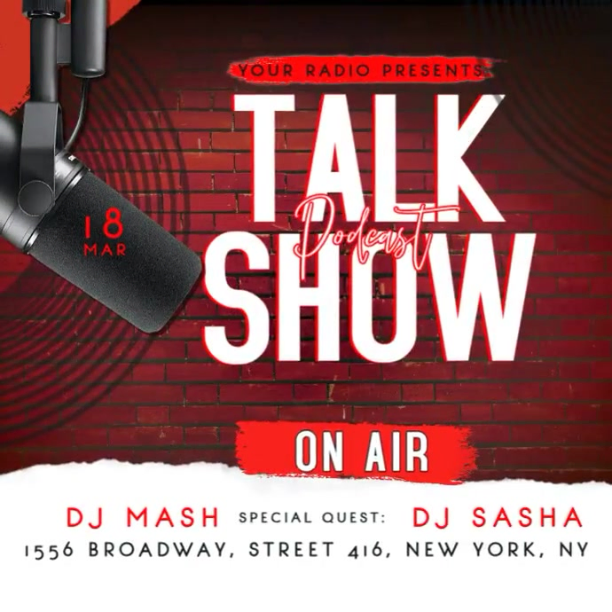 Radio Talk Show Instagram Ad Template | PosterMyWall