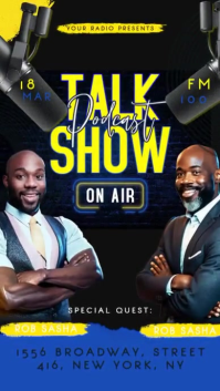 Black Podcast Talk Show Instagram Story Template