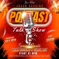 Talk Show Podcast Instagram Post template