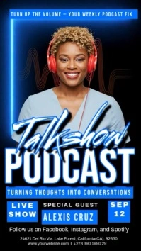 Talkshow Podcast: Turning Thoughts Into Conversations Instagram na Kuwento template