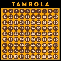 Tambola Game Board Template Kvadrat (1:1)