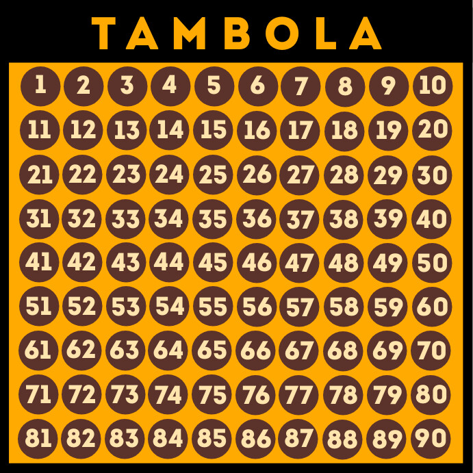 tambola-game-board-template-postermywall for Free Printable Housie Tickets Pdf Tambola Game Board Template | PosterMyWall for Free Printable Housie Tickets Pdf