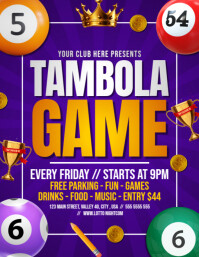 Tambola Game Flyer (US Letter) template