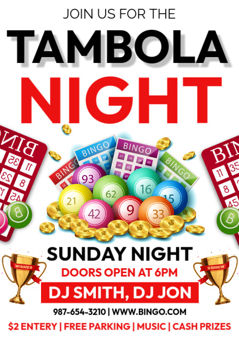 Tambola Night A4 template