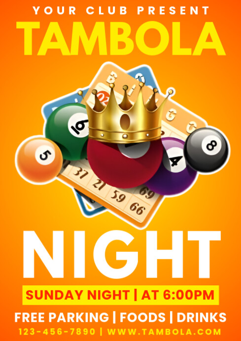Tambola Night A4 template
