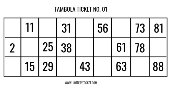 Tambola Ticket Facebook Shared Image template