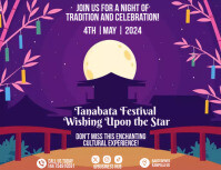 Tanabata Lantern Festival Folder (US Letter) template
