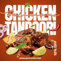 Tandoori Chicken Instagram Post template