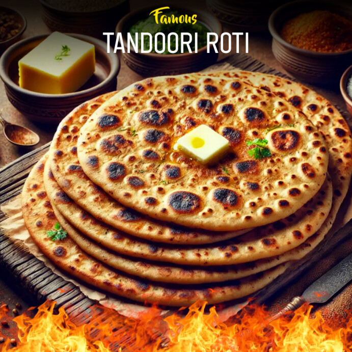 Nan Roti Poster Tandoori Roti Tandoori Bread Naan Template | PosterMyWall