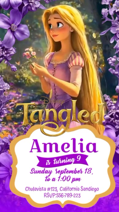 Tangled invitation Template | PosterMyWall