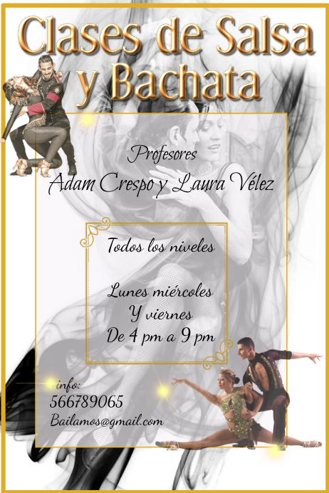 Tango And Salsa Lessons Template PosterMyWall