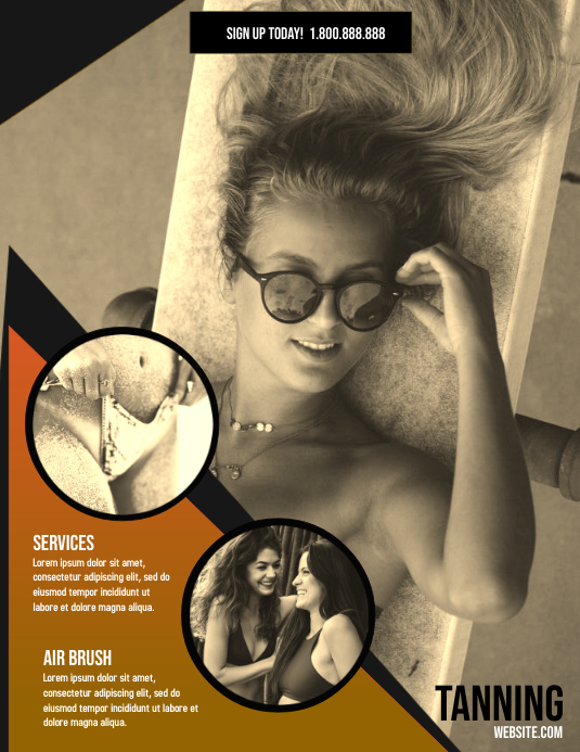 Tanning Service Flyer (US Letter) template
